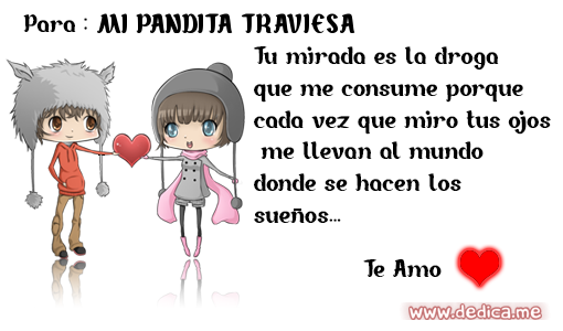 Esta tarjeta Es Para Ti MI PANDITA TRAVIESA