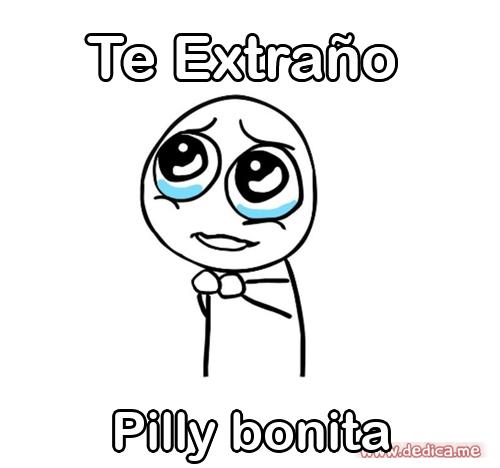 Te extraño Pilly bonita
