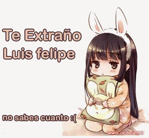 Te extraño Luis felipe