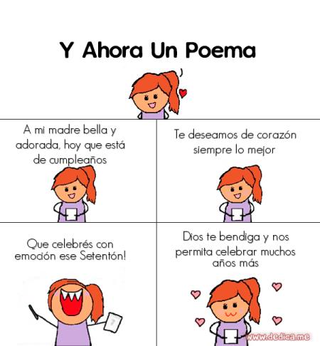 A mi madre bella y adorada, hoy que está de cumpleaños