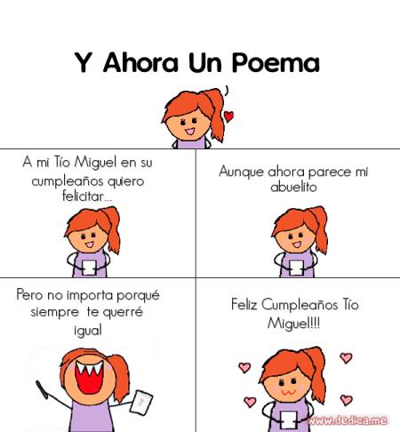 A mi Tío Miguel en su cumpleaños quiero felicitar...