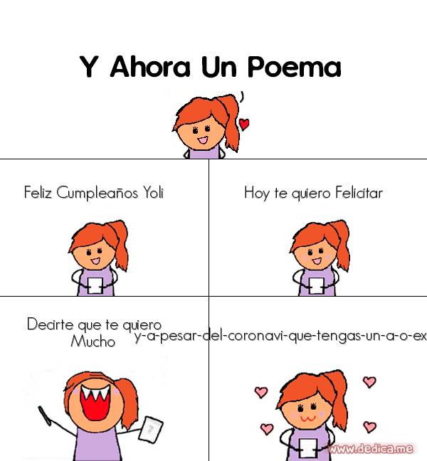 Y ahora Un Poema Feliz cumpleanos yoli