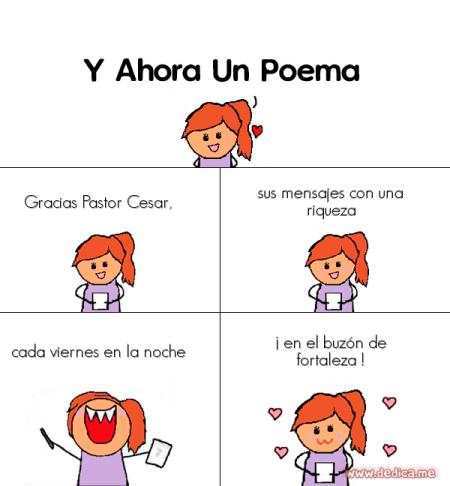 Gracias Pastor Cesar,