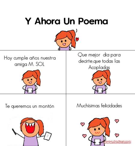 Hoy cumple años nuestra amiga M. SOL