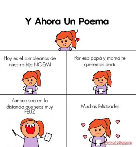 Hoy es el cumpleaños de nuestra hija NOEMI