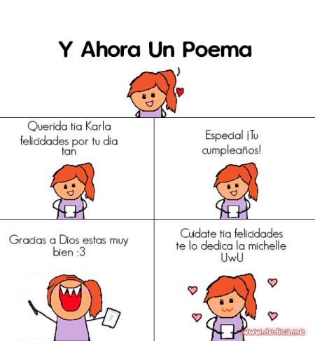 Querida tia Karla felicidades por tu dia tan