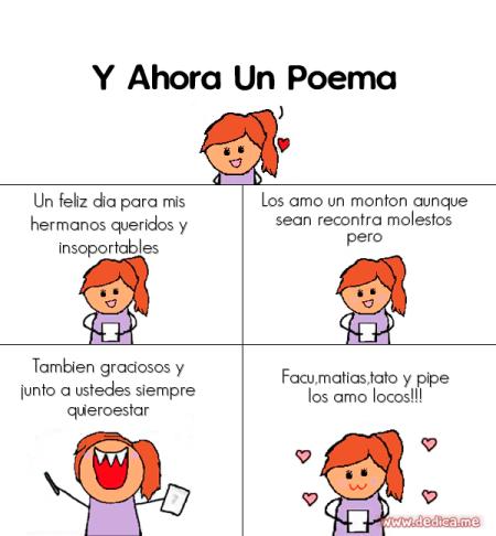 Un feliz dia para mis hermanos queridos y insoportables