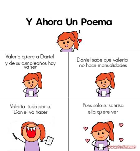 Valeria quiere a Daniel y de su cumpleaños hoy va ser