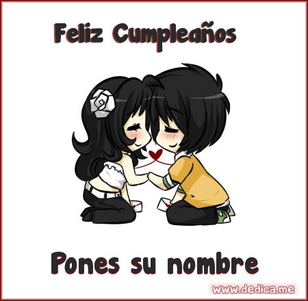 Feliz cumpleaños Pones su nombre