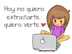 Hoy no quiero extrañarte quiero verte