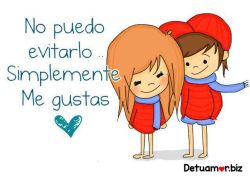 No puedo evitarlo simplemente me gustas