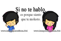 Si no te hablo es porque siento que te...