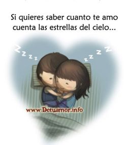 Si quieres saber cuanto te amo cuenta las...