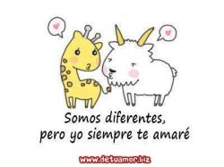 Somos diferentes pero yo siempre te amaré