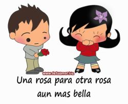 Una rosa para otra rosa aun mas bella