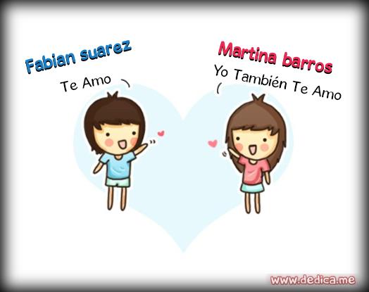 Juntos Por Siempre: Fabian suarez y Martina barros