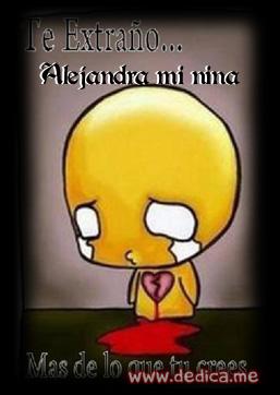 Te extraño Alejandra mi niña