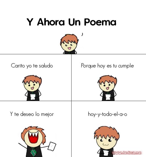 Y ahora Un Poema Carito yo te saludo