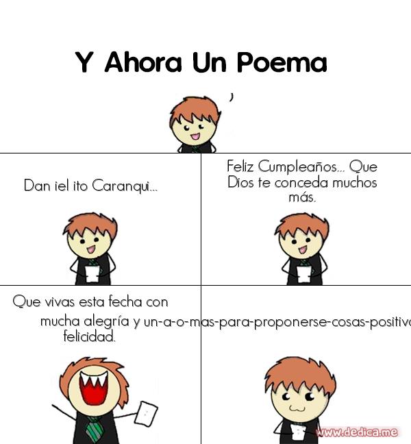 Y ahora Un Poema Dan iel ito Caranqui...