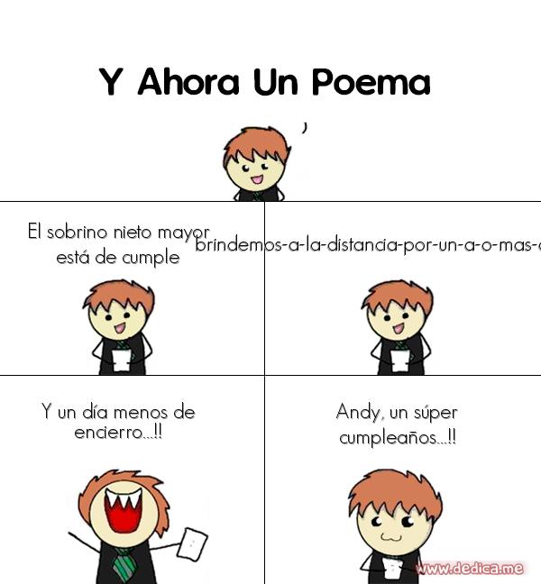 Y ahora Un Poema El sobrino nieto mayor está de cumple