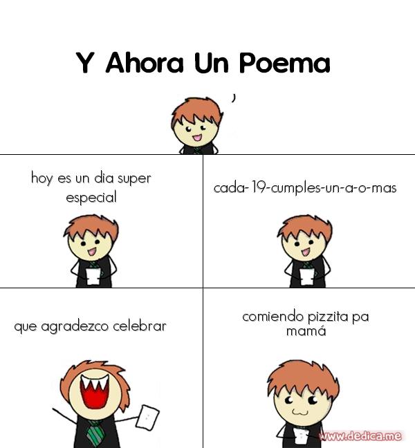 Y ahora Un Poema hoy es un dia super especial