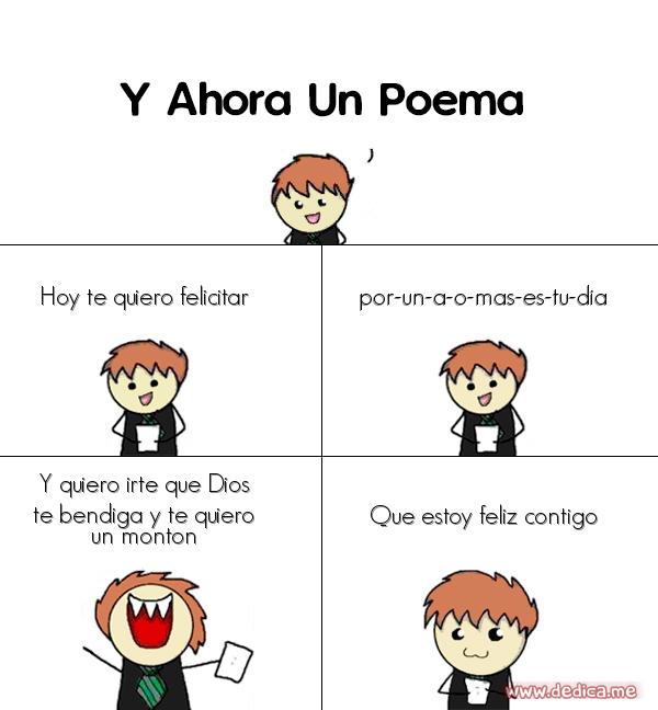 Y ahora Un Poema Hoy te quiero felicitar
