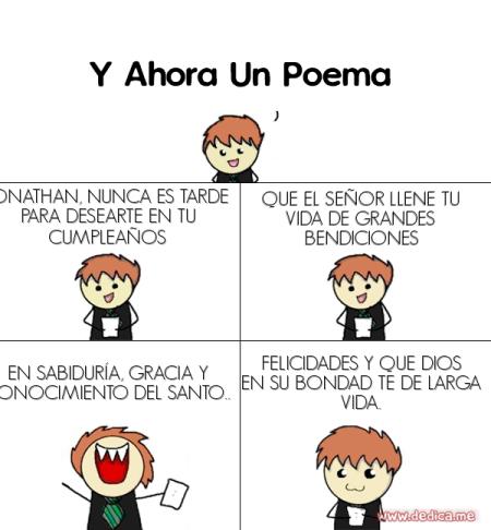 JONATHAN, NUNCA ES TARDE PARA DESEARTE EN TU CUMPLEAÑOS