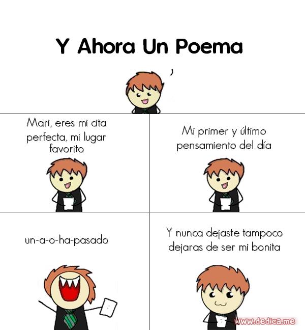 Y ahora Un Poema Mari, eres mi cita perfecta, mi lugar favorito