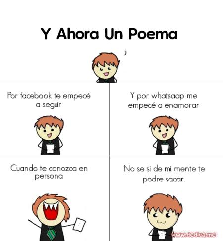 Por facebook te empecé a seguir