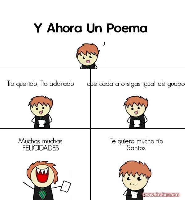 Y ahora Un Poema Tio querido tio adorado